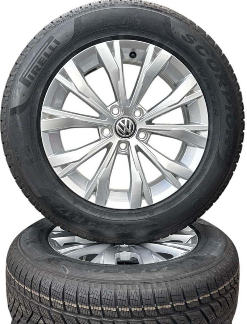 VW Tiguan II 5NA original Alufelgen mit Winterrreifen Pirelli 17 Zoll – Bild 2